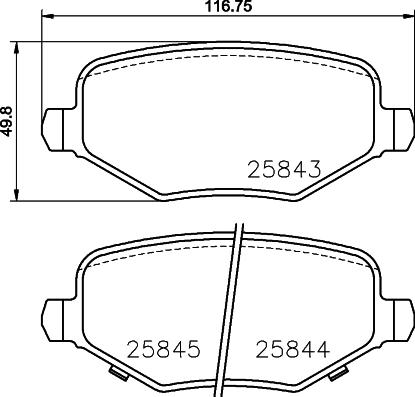 HELLA 8DB 355 024-811 - Гальмівні колодки, дискові гальма autozip.com.ua