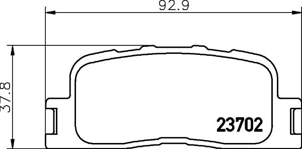 HELLA 8DB 355 024-321 - Гальмівні колодки, дискові гальма autozip.com.ua