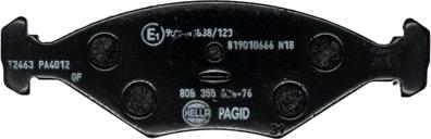 HELLA 8DB 355 024-761 - Гальмівні колодки, дискові гальма autozip.com.ua