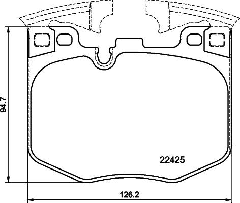 HELLA 8DB 355 025-951 - Гальмівні колодки, дискові гальма autozip.com.ua