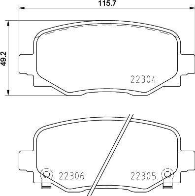 HELLA 8DB 355 025-481 - Гальмівні колодки, дискові гальма autozip.com.ua