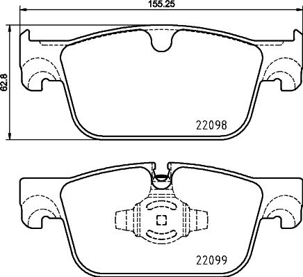 HELLA 8DB 355 025-531 - Гальмівні колодки, дискові гальма autozip.com.ua