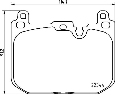 HELLA 8DB 355 025-621 - Гальмівні колодки, дискові гальма autozip.com.ua