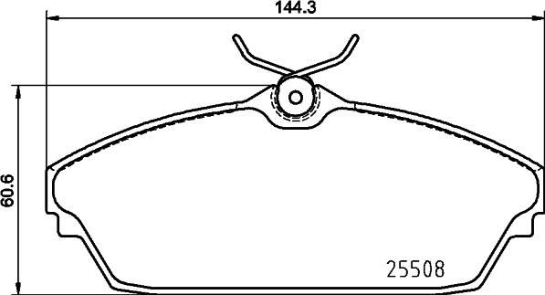 HELLA 8DB 355 025-671 - Гальмівні колодки, дискові гальма autozip.com.ua