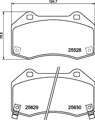 HELLA 8DB 355 025-891 - Гальмівні колодки, дискові гальма autozip.com.ua