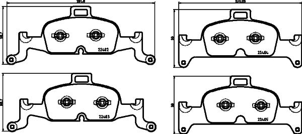 HELLA 8DB 355 025-811 - Гальмівні колодки, дискові гальма autozip.com.ua