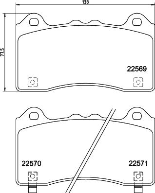 HELLA 8DB 355 025-831 - Гальмівні колодки, дискові гальма autozip.com.ua