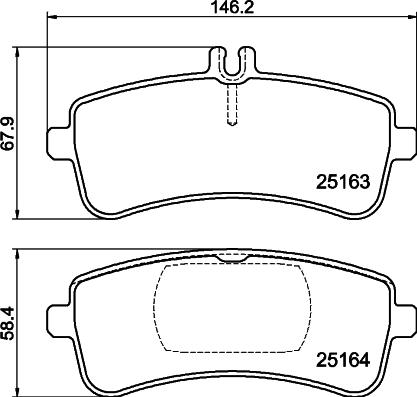 HELLA 8DB 355 025-241 - Гальмівні колодки, дискові гальма autozip.com.ua