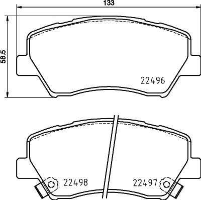 HELLA 8DB 355 025-211 - Гальмівні колодки, дискові гальма autozip.com.ua