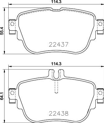 HELLA 8DB 355 025-781 - Гальмівні колодки, дискові гальма autozip.com.ua