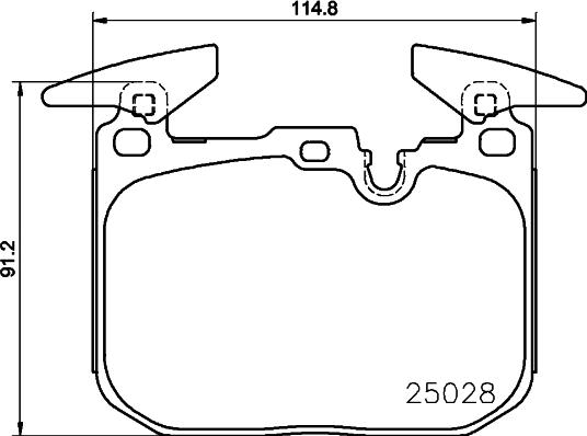 HELLA 8DB 355 025-771 - Гальмівні колодки, дискові гальма autozip.com.ua