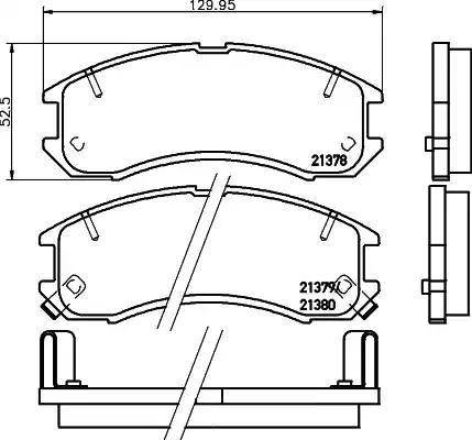 HELLA 8DB 355 005-821 - Гальмівні колодки, дискові гальма autozip.com.ua