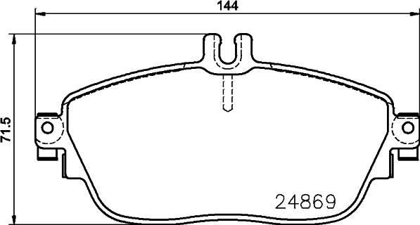 HELLA 8DB 355 026-471 - Гальмівні колодки, дискові гальма autozip.com.ua