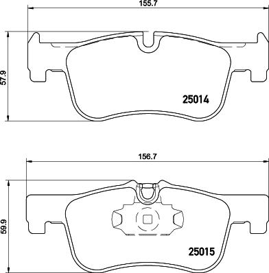 HELLA 8DB 355 026-551 - Гальмівні колодки, дискові гальма autozip.com.ua