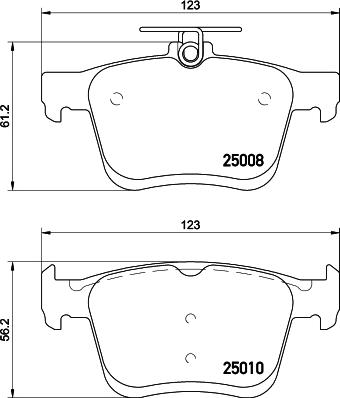 HELLA 8DB 355 026-561 - Гальмівні колодки, дискові гальма autozip.com.ua