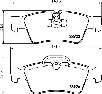 HELLA 8DB 355 026-091 - Гальмівні колодки, дискові гальма autozip.com.ua