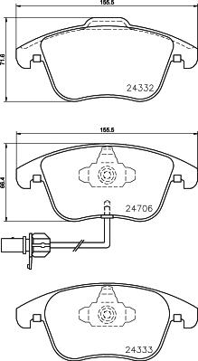 HELLA 8DB 355 026-231 - Гальмівні колодки, дискові гальма autozip.com.ua