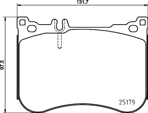 HELLA 8DB 355 020-581 - Гальмівні колодки, дискові гальма autozip.com.ua