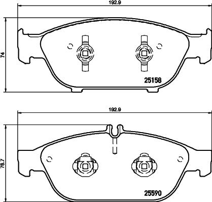 HELLA 8DB 355 020-681 - Гальмівні колодки, дискові гальма autozip.com.ua