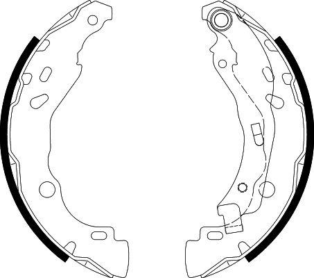 HELLA 8DB 355 020-081 - Комплект гальм, барабанний механізм autozip.com.ua