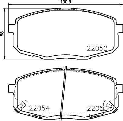 HELLA 8DB 355 021-991 - Гальмівні колодки, дискові гальма autozip.com.ua