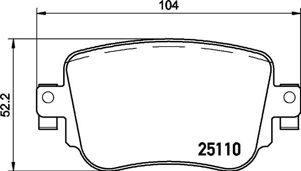 HELLA 8DB 355 021-911 - Гальмівні колодки, дискові гальма autozip.com.ua