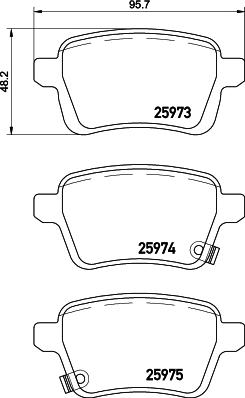 HELLA 8DB 355 021-441 - Гальмівні колодки, дискові гальма autozip.com.ua