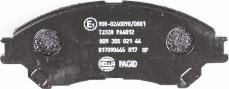 HELLA 8DB 355 021-461 - Гальмівні колодки, дискові гальма autozip.com.ua