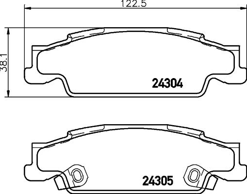 HELLA 8DB 355 021-581 - Гальмівні колодки, дискові гальма autozip.com.ua