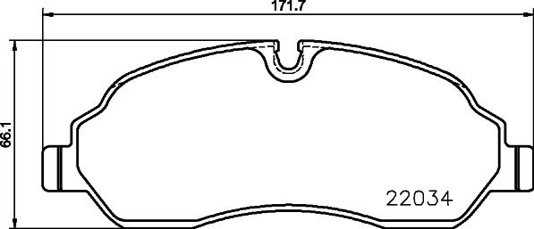 HELLA 8DB 355 021-571 - Гальмівні колодки, дискові гальма autozip.com.ua