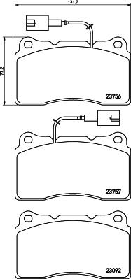 HELLA 8DB 355 021-151 - Гальмівні колодки, дискові гальма autozip.com.ua