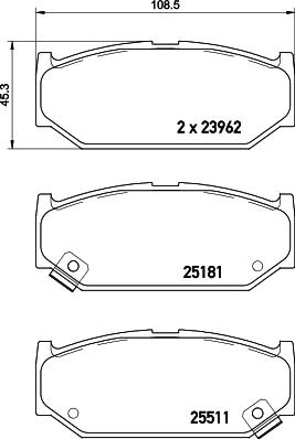 HELLA 8DB 355 021-121 - Гальмівні колодки, дискові гальма autozip.com.ua