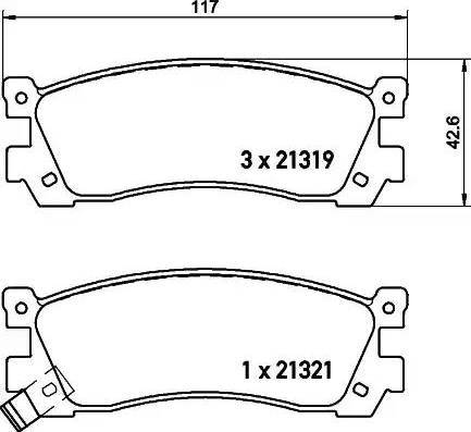 HELLA 8DB 355 021-171 - Гальмівні колодки, дискові гальма autozip.com.ua