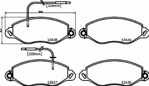 HELLA 8DB 355 021-841 - Гальмівні колодки, дискові гальма autozip.com.ua