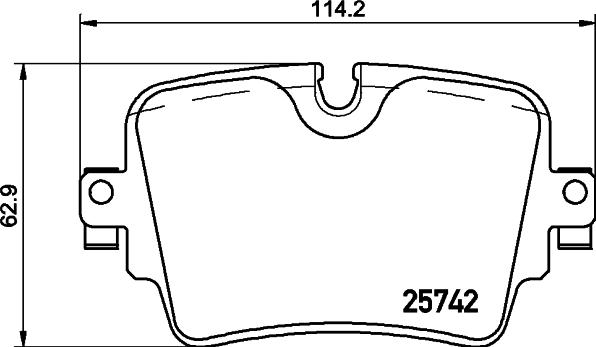 HELLA 8DB 355 021-391 - Гальмівні колодки, дискові гальма autozip.com.ua