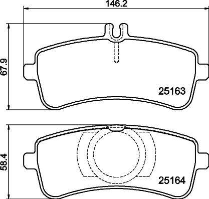 HELLA 8DB 355 021-371 - Гальмівні колодки, дискові гальма autozip.com.ua