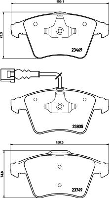 HELLA 8DB 355 021-221 - Гальмівні колодки, дискові гальма autozip.com.ua