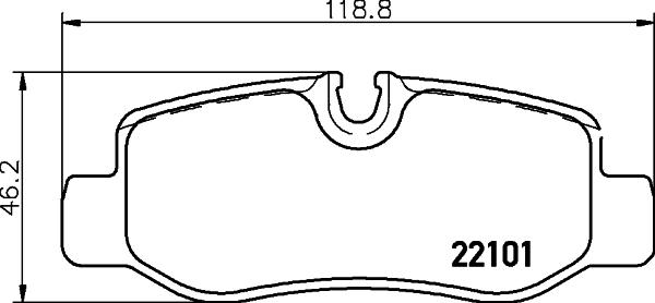 HELLA 8DB 355 021-761 - Гальмівні колодки, дискові гальма autozip.com.ua