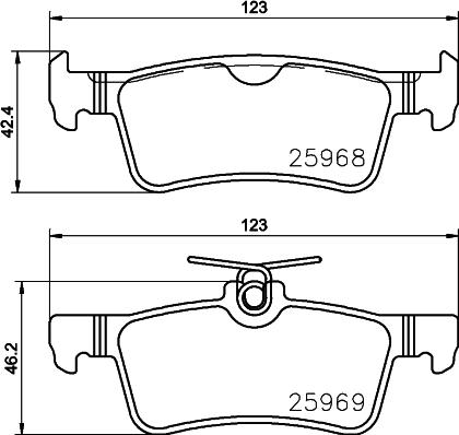 HELLA 8DB 355 021-701 - Гальмівні колодки, дискові гальма autozip.com.ua