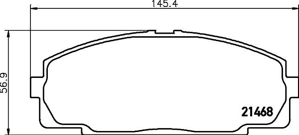 HELLA 8DB 355 028-981 - Гальмівні колодки, дискові гальма autozip.com.ua