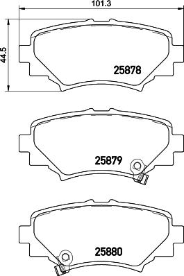 HELLA 8DB 355 028-931 - Гальмівні колодки, дискові гальма autozip.com.ua