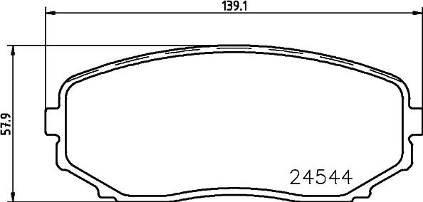 HELLA 8DB 355 028-621 - Гальмівні колодки, дискові гальма autozip.com.ua