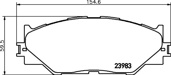 HELLA 8DB 355 028-131 - Гальмівні колодки, дискові гальма autozip.com.ua