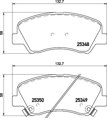 HELLA 8DB 355 028-881 - Гальмівні колодки, дискові гальма autozip.com.ua