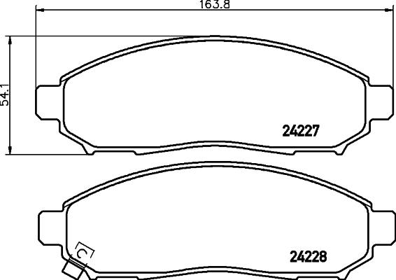 HELLA 8DB 355 028-321 - Гальмівні колодки, дискові гальма autozip.com.ua