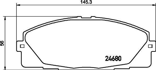 HELLA 8DB 355 028-701 - Гальмівні колодки, дискові гальма autozip.com.ua