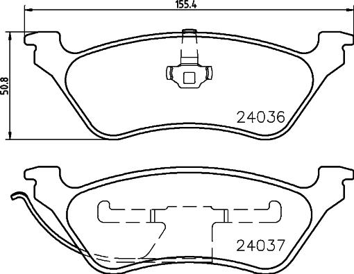 HELLA 8DB 355 023-111 - Гальмівні колодки, дискові гальма autozip.com.ua