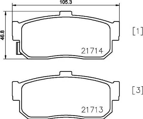 HELLA 8DB 355 023-181 - Гальмівні колодки, дискові гальма autozip.com.ua