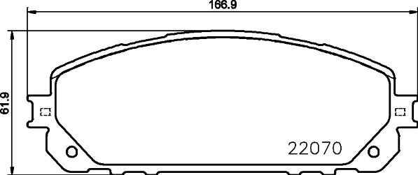 HELLA 8DB 355 023-391 - Гальмівні колодки, дискові гальма autozip.com.ua