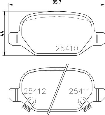 HELLA 8DB 355 023-271 - Гальмівні колодки, дискові гальма autozip.com.ua